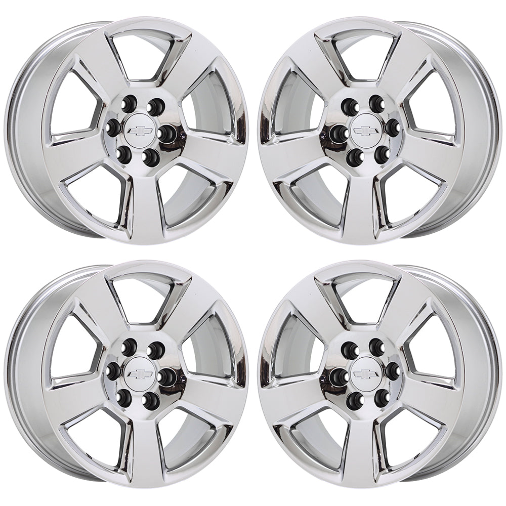 20" Chevrolet GMC Silverado Sierra 1500 Bright Chrome wheels OEM 5652 EXCHANGE